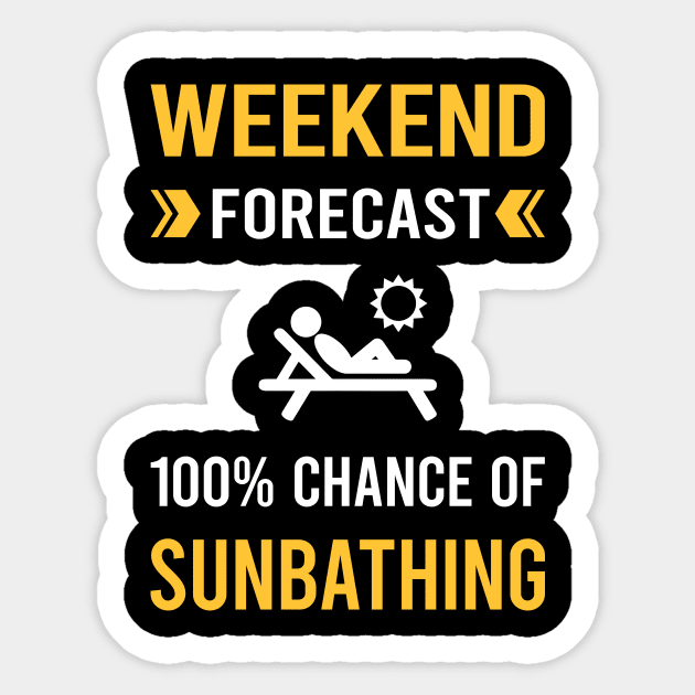 Weekend Forecast Sunbathing Sunbathe Sunbath Sun Bathing Sticker by Bourguignon Aror